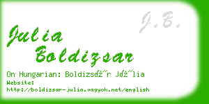 julia boldizsar business card